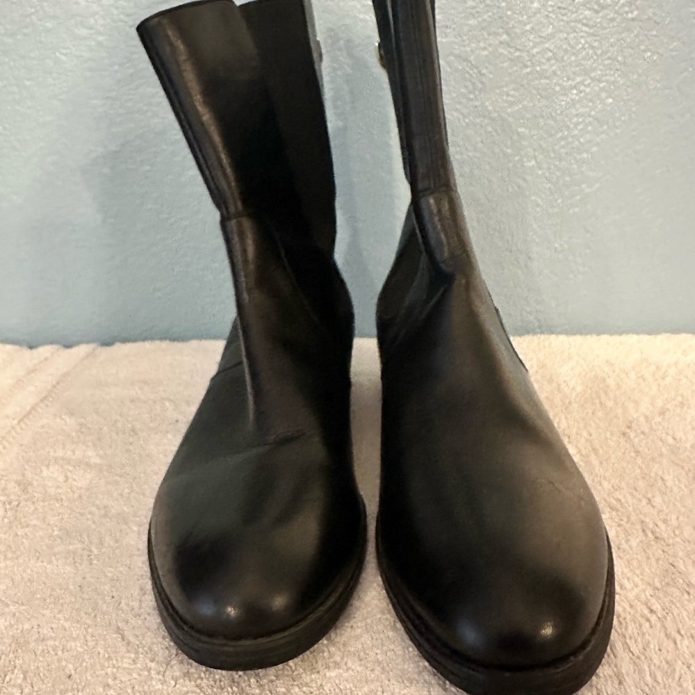 Lauren Ralph Lauren McKenzie black leather mid calf boots 11B - Picture 4 of 9